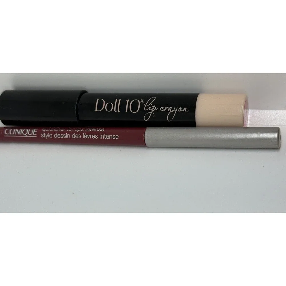Doll 10 Gel Lip‎ Crayon After Party And Clinique Quickliner 08 Intense Cosmo Set
